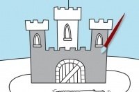 Coloriage de château Coloriage de château
