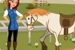 Petite-fille au cheval Petite-fille au cheval